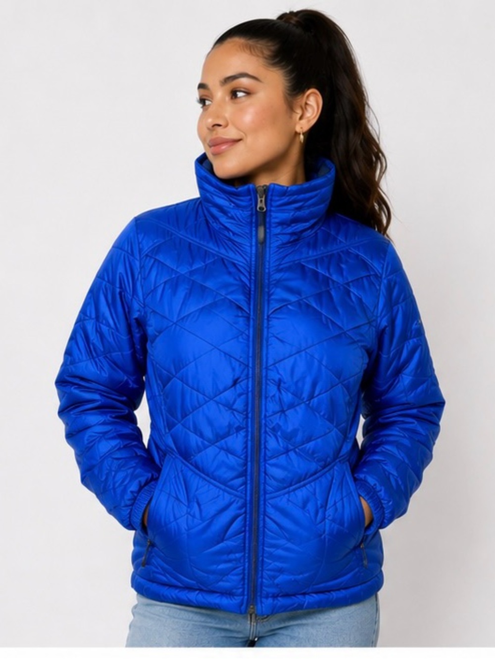 Columbia Royal Blue Women's Kaleidaslope II Omni-Heat Insulated Jacket sz medium